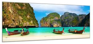 Obraz sklenený zátoka mora Thajsko - 50 x 100 cm