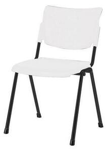 Plastová jedálenská stolička MIA Black, biela