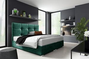 Čalúnená posteľ Honor II 160x200cm, zelená Monolith