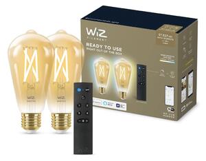 SADA 2xLED Stmievateľná žiarovka ST64 E27/7W/230V 2000-5000K CRI 90 Wi-Fi + DO-WiZ