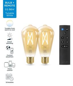 SADA 2xLED Stmievateľná žiarovka ST64 E27/7W/230V 2000-5000K CRI 90 Wi-Fi + DO-WiZ