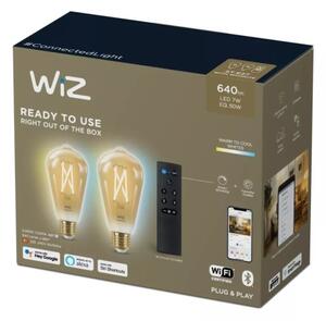 SADA 2xLED Stmievateľná žiarovka ST64 E27/7W/230V 2000-5000K CRI 90 Wi-Fi + DO-WiZ