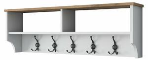Nástenný vešiak Polo White and Walnut