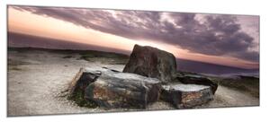 Obraz sklenený kameň na pobreží Cornwallu - 50 x 100 cm