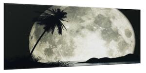 Obraz sklenený nočný ostrov - 50 x 100 cm