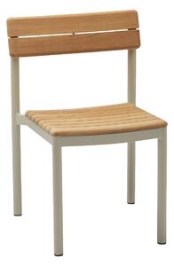 FRITZ HANSEN Záhradná stolička Pelagus, Teak, Light Ivory