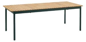 FRITZ HANSEN Záhradný stôl Pelagus 214, Teak, Hunter Green