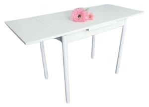 (3998-1) Jedálenský stôl rozkladací buk biela 135 cm