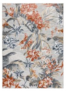 Dywany Łuszczów Kusový koberec Botanic 65262 flowers grey – na von aj na doma - 78x150 cm