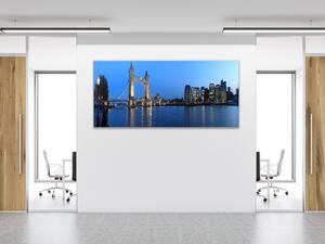 Obraz sklenený nočný Londýn - 34 x 72 cm