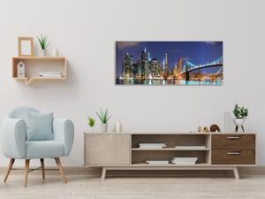 Obraz sklenený mesto New York Manhattan - 30 x 60 cm