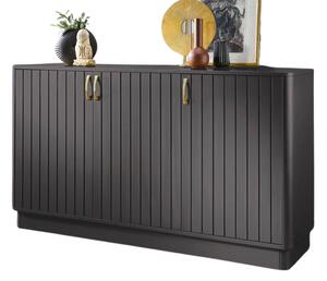 (3964) Elegantná 3-dverová komoda v antracitovej farbe