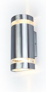 Lutec 5604021001 vonkajšie nástenné svietidlo Focus 2x35W | GU10 | IP44 - nerez