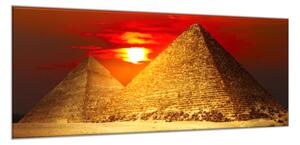 Obraz sklenený pyramídy údolia Gizy - 30 x 60 cm