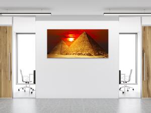 Obraz sklenený pyramídy údolia Gizy - 50 x 100 cm