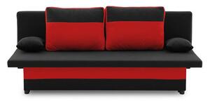 Veľká rozkladacia pohovka SONY model 2 Čierna/červená