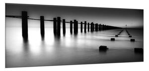 Obraz sklenený hranice Temže a Severného mora - 34 x 72 cm
