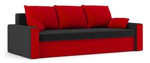 Veľká rozkladacia pohovka PANAMA model 2 Čierna/červená
