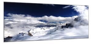 Obraz sklenený hora Mont Blanc - 55 x 90 cm
