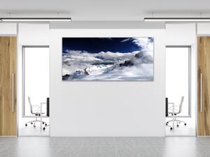 Obraz sklenený hora Mont Blanc - 30 x 60 cm
