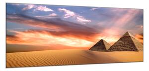 Obraz sklenený pyramídy Egypt - 50 x 100 cm