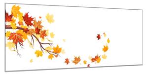 Obraz sklenený jesenné javorové lístie - 40 x 60 cm