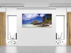 Obraz sklenený piesočná pláž a more - 30 x 60 cm