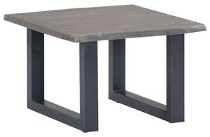 Konferenčný stolík, nepravidelné hrany, sivý 60x60x40cm, akácia