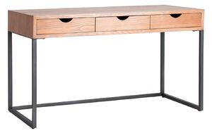 MUZZA Pracovný stôl lery 132 x 58 cm hnedý