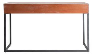 MUZZA Pracovný stôl lery 132 x 58 cm hnedý