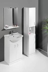Aqualine Kúpeľňový set LIVERO B500 (umývadlová skriňa + umývadlo + vysoká skriňa + zrkadlo)