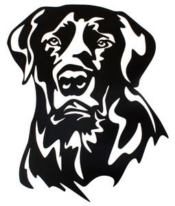 Drevená vyrezávaná dekorácia na stenu Labrador, 28,5 x 35 cm