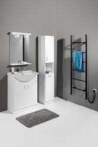 Aqualine Kúpeľňový set LIVERO 600 (umývadlová skriňa + umývadlo + vysoká skriňa s košom + zrkadlo)