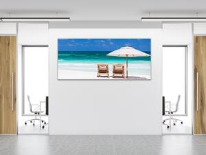 Obraz sklenený tropická dovolenka - 30 x 60 cm
