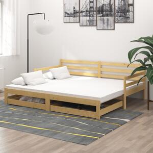 Rozkladacia denná posteľ 2x(90x200) cm, borovicový masív