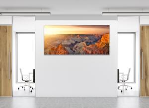 Obraz sklenený slnko nad Grand Canyon - 30 x 60 cm