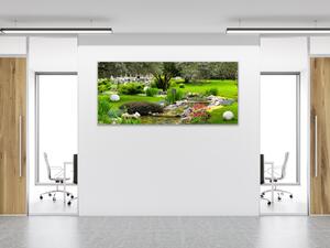 Obraz sklenený záhrada ázijského štýlu - 50 x 100 cm