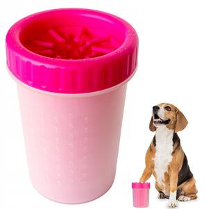 Silikónový čistič labiek pre psa, ružový