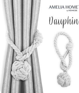 AmeliaHome Spona na závesy Dauphin, biela, 2 kusy