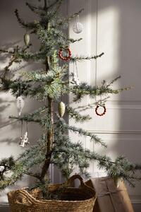 Porcelánová vianočná ozdoba Christmas Tales Wreath 7 cm