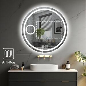 IREDA Kúpeľňové zrkadlo s LED osvetlením, okrúhle, 70 cm