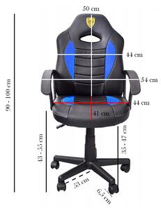 PreHouse Ergonomická herná stolička červenej farby
