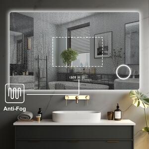 IREDA Kúpeľňové zrkadlo s LED osvetlením, 90 x 70 cm