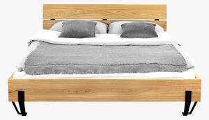 Masívna dubová manželská posteľ Kapera Rozmer: 180x200