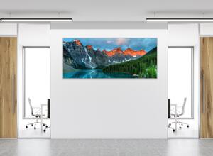 Obraz sklenený Morénske jazero - 50 x 100 cm