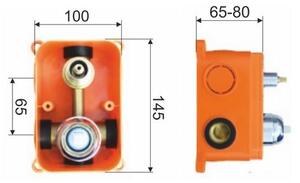 Mereo Sprchová podomietková batéria s prepínačom, Zuna, Mbox, kryt, chróm Sprchová podomietková batéria s prepínačom, Zuna, Mbox, oválny kryt, chróm …