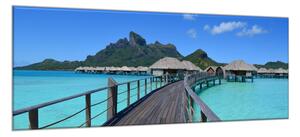 Obraz sklenený ostrov Bora Bora - 50 x 100 cm