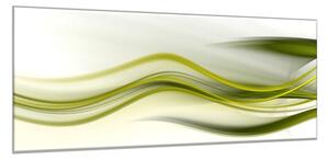 Obraz sklenený olivovo zelená vlna - 40 x 60 cm