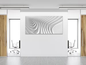 Obraz sklenený šedá kreatívna vlna - 30 x 60 cm
