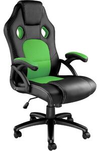 Tectake 403468 kancelárska stolička tyson - čierna/zelená
